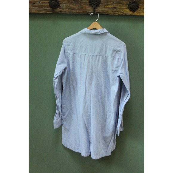 Abercrombie & Fitch Blue Long Sleeve Button Down‎ Shirt Dress Women's Size L - Picture 4 of 5